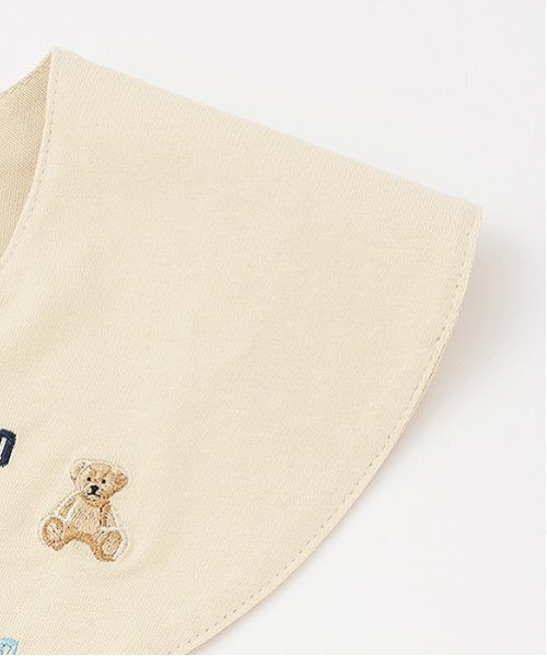 petit main(プティマイン)の「【POLO】刺しゅうスタイ(スタイ/よだれかけ・キッズ・クリーム/ネイビー/オフホワイト・F)」の9枚目の写真