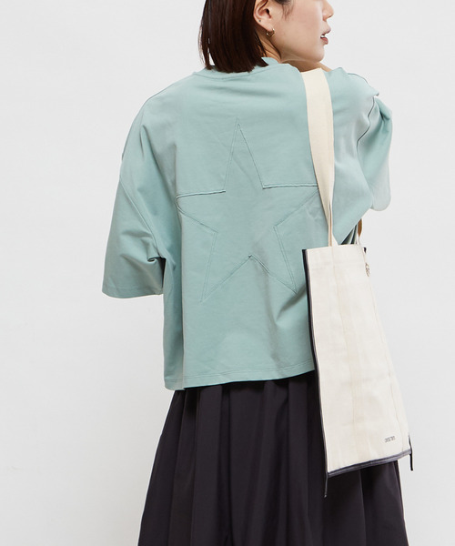 CONVERSE TOKYO（コンバーストウキョウ）の「EDGE BINDING CANVAS TOTE BAG（トートバッグ・レディース・シルバー/ベージュ/ブラック・FREE）」の7枚目の写真