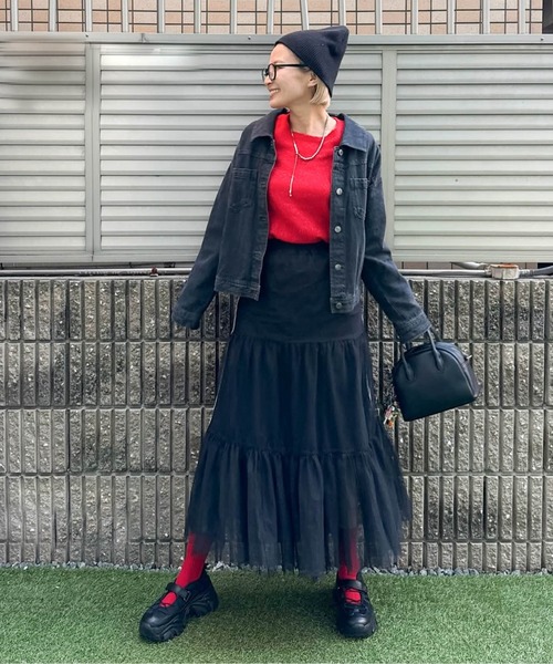 Fabby fabby(ファビィーファビィー)の「ボリュームスニーカーベルクロコードストラップシューズ(スニーカー・レディース・ブラック/ブラック×ブラック・MEDIUM/SMALL/LARGE)」の13枚目の写真