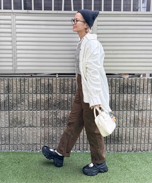 Fabby fabby(ファビィーファビィー)の「ボリュームスニーカーベルクロコードストラップシューズ(スニーカー・レディース・ブラック/ブラック×ブラック・MEDIUM/SMALL/LARGE)」の14枚目の写真