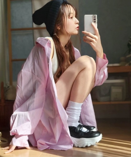 Fabby fabby(ファビィーファビィー)の「ボリュームスニーカーベルクロコードストラップシューズ(スニーカー・レディース・ブラック/ブラック×ブラック・MEDIUM/SMALL/LARGE)」の17枚目の写真
