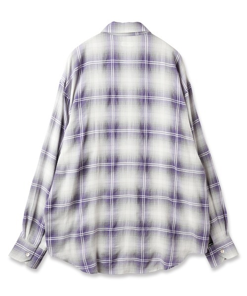 Jieda(ジエダ)の「OMBRE CHECK SHIRT(シャツ/ブラウス・メンズ・グリーン/パープル・2/1)」の9枚目の写真