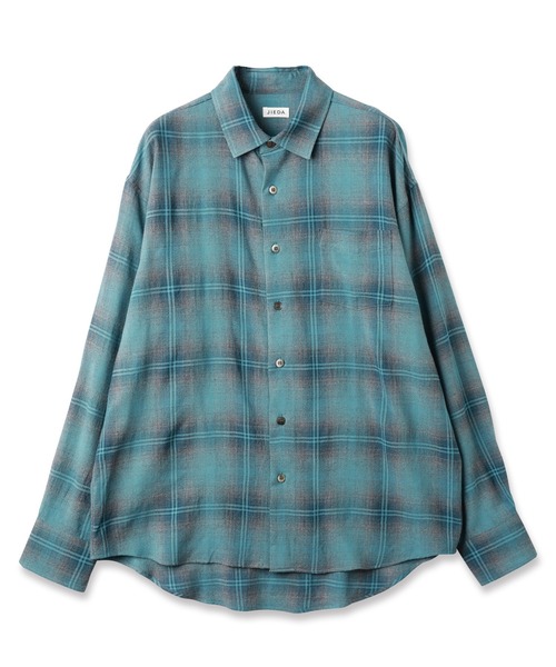 Jieda(ジエダ)の「OMBRE CHECK SHIRT(シャツ/ブラウス・メンズ・グリーン/パープル・2/1)」の10枚目の写真