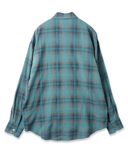 Jieda(ジエダ)の「OMBRE CHECK SHIRT(シャツ/ブラウス・メンズ・グリーン/パープル・2/1)」の11枚目の写真