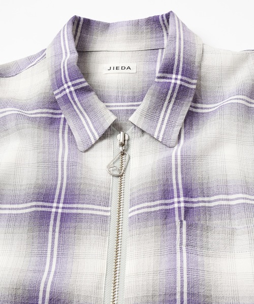 Jieda(ジエダ)の「OMBRE CHECK SHIRT(シャツ/ブラウス・メンズ・グリーン/パープル・2/1)」の12枚目の写真