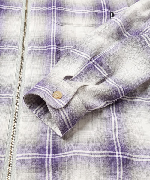 Jieda(ジエダ)の「OMBRE CHECK SHIRT(シャツ/ブラウス・メンズ・グリーン/パープル・2/1)」の14枚目の写真