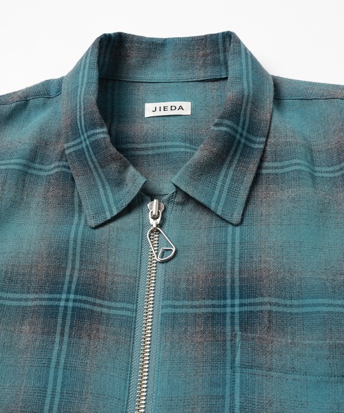 Jieda(ジエダ)の「OMBRE CHECK SHIRT(シャツ/ブラウス・メンズ・グリーン/パープル・2/1)」の15枚目の写真