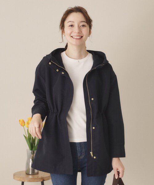 ITS'DEMO（イッツデモ）の「【花粉防止／撥水／手洗い可】ミディアム丈マウンテンパーカー（その他アウター・レディース・ネイビー/ブラウン系/ライトベージュ・00）」の3枚目の写真