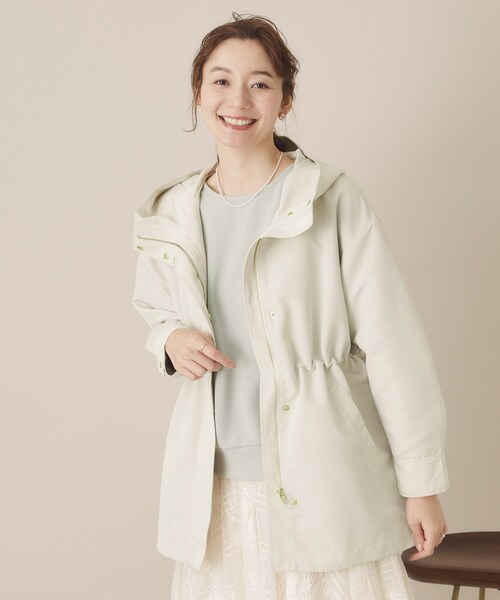 ITS'DEMO（イッツデモ）の「【花粉防止／撥水／手洗い可】ミディアム丈マウンテンパーカー（その他アウター・レディース・ネイビー/ブラウン系/ライトベージュ・00）」の2枚目の写真