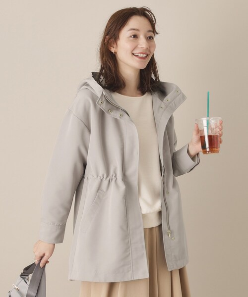 ITS'DEMO（イッツデモ）の「【花粉防止／撥水／手洗い可】ミディアム丈マウンテンパーカー（その他アウター・レディース・ネイビー/ブラウン系/ライトベージュ・00）」の8枚目の写真