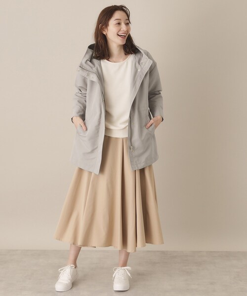 ITS'DEMO（イッツデモ）の「【花粉防止／撥水／手洗い可】ミディアム丈マウンテンパーカー（その他アウター・レディース・ネイビー/ブラウン系/ライトベージュ・00）」の9枚目の写真