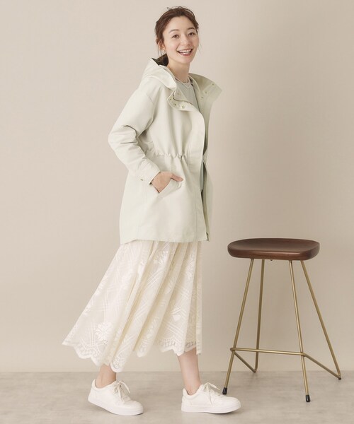 ITS'DEMO（イッツデモ）の「【花粉防止／撥水／手洗い可】ミディアム丈マウンテンパーカー（その他アウター・レディース・ネイビー/ブラウン系/ライトベージュ・00）」の14枚目の写真