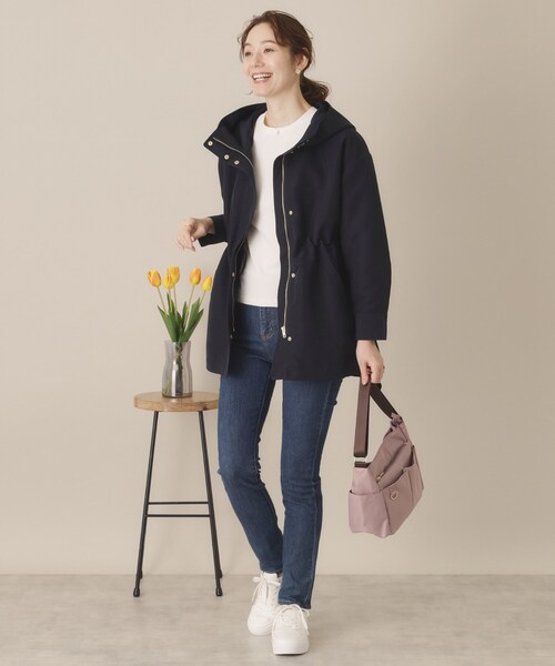 ITS'DEMO（イッツデモ）の「【花粉防止／撥水／手洗い可】ミディアム丈マウンテンパーカー（その他アウター・レディース・ネイビー/ブラウン系/ライトベージュ・00）」の18枚目の写真