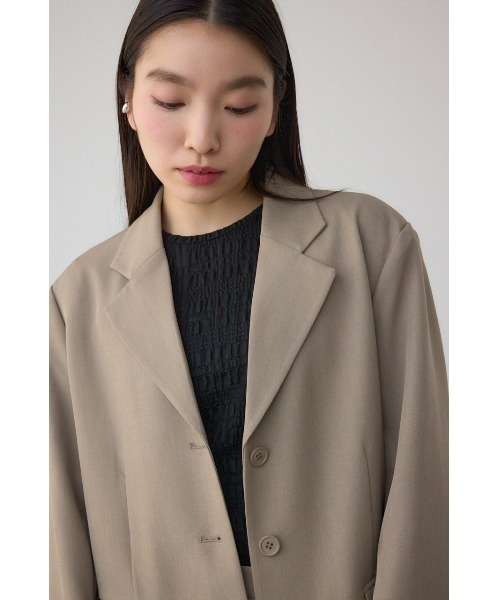 AZUL by moussy（アズールバイマウジー）の「マニッシュジャケット（テーラードジャケット・レディース・ブラック/グレー系その他/ライトブラウン・FREE）」の18枚目の写真