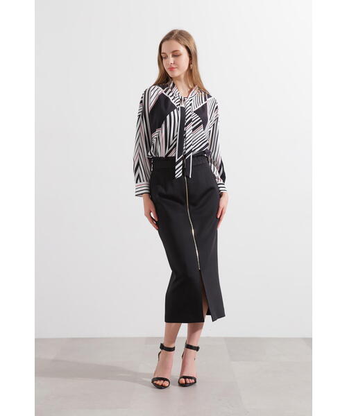 PINKY&DIANNE(ピンキーアンドダイアン)の「◆トライアングルボーダープリントブラウス(シャツ/ブラウス・レディース・イエロー系その他/ブラック・38)」の13枚目の写真