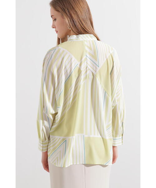 PINKY&DIANNE(ピンキーアンドダイアン)の「◆トライアングルボーダープリントブラウス(シャツ/ブラウス・レディース・イエロー系その他/ブラック・38)」の20枚目の写真