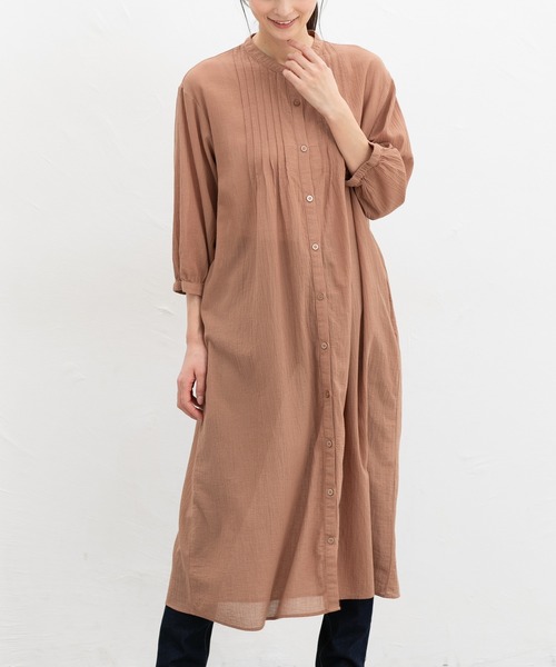 セール】7分袖ピンタックワンピ（ワンピース）｜Honeys（ハニーズ）の