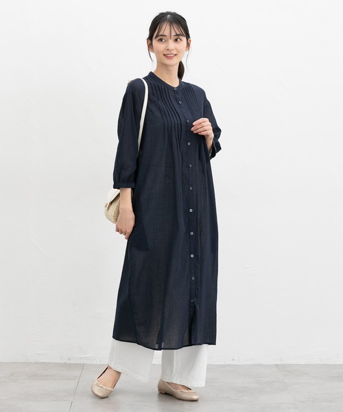 7分袖ピンタックワンピ（ワンピース）｜Honeys（ハニーズ）の