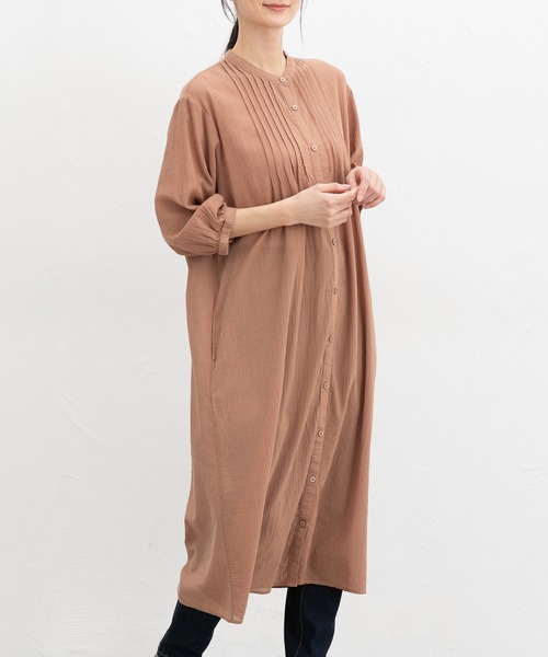 セール】7分袖ピンタックワンピ（ワンピース）｜Honeys（ハニーズ）の