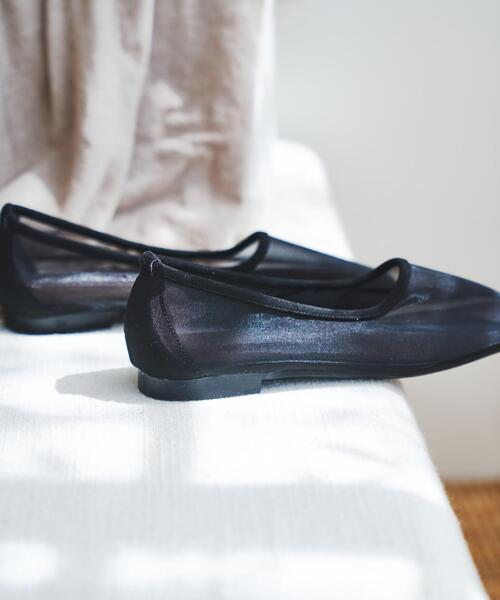 RODE SKO（ロデスコ）の「『MADE IN JAPAN』シアーフラットシューズ（バレエシューズ・レディース・ホワイト/ベージュ/ブラック・36/37/38）」の8枚目の写真