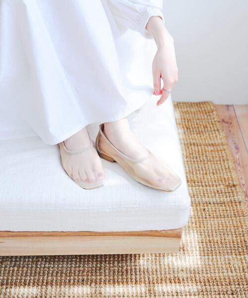 RODE SKO（ロデスコ）の「『MADE IN JAPAN』シアーフラットシューズ（バレエシューズ・レディース・ホワイト/ベージュ/ブラック・36/37/38）」の12枚目の写真