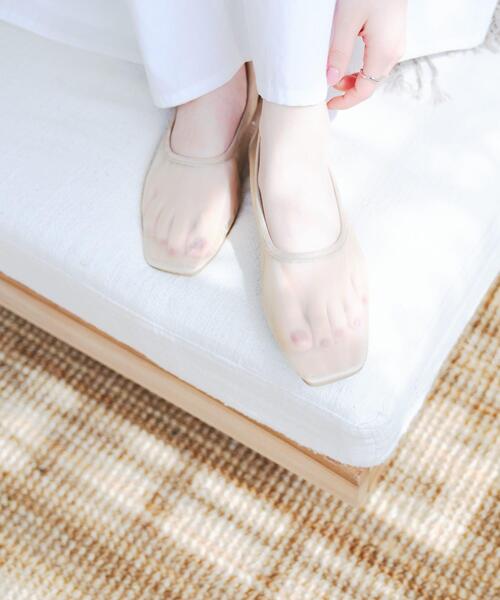 RODE SKO（ロデスコ）の「『MADE IN JAPAN』シアーフラットシューズ（バレエシューズ・レディース・ホワイト/ベージュ/ブラック・36/37/38）」の13枚目の写真