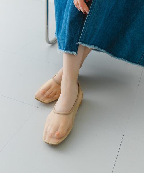 RODE SKO（ロデスコ）の「『MADE IN JAPAN』シアーフラットシューズ（バレエシューズ・レディース・ホワイト/ベージュ/ブラック・36/37/38）」の17枚目の写真