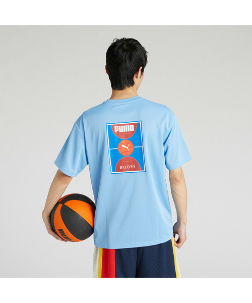 PUMA(プーマ)の「PUMA プーマ ユニセックス バスケットボール BP 半袖 Tシャツ(Tシャツ/カットソー・メンズ・レッド/ブラック×ブルー/ブラック系その他3・LARGE/X-LARGE/SMALL/MEDIUM/XX-LARGE)」の7枚目の写真