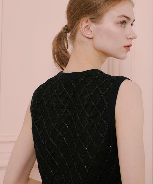 LOULOU WILLOUGHBY(ルルウィルビー)の「【LOULOU WILLOUGHBY】シークインエンブロイダリープルオーバー(ニット/セーター・レディース・ピンク/ブラック/オフホワイト・2)」の17枚目の写真