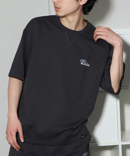 Dickies(ディッキーズ)の「【GENUINE DICKIES/ジェニュインディッキーズ】 ミニ裏毛 スウェット Tシャツ(スウェット・メンズ・スミクロ/ネイビー/アッシュグレー/グレー・M/L/XL)」の2枚目の写真