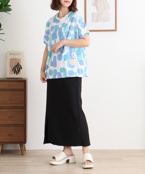 EMAGO チンアナゴの住む海の中プリントT（Tシャツ/カットソー