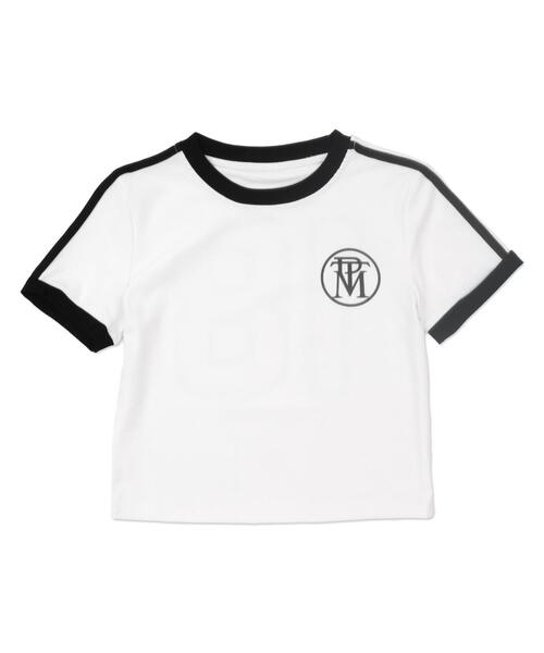WOND(ウォンド)の「WOND/バックナンバリングリンガーピチT(Tシャツ/カットソー・レディース・ホワイト/ブラック・FREE)」の11枚目の写真