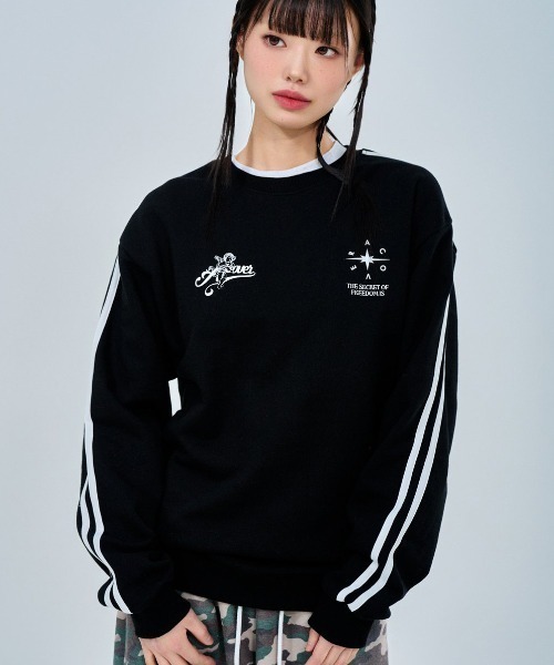 トレーナー スウェット A'GEM/9 × .kom 「ACOVER/オコボ」 Angel Logo Track Long Sleeve Man to A'GEM/9 × .kom 『ACOVER/オコボ』 Angel Logo Track Long