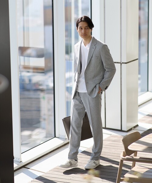 TAKEO KIKUCHI(タケオキクチ)の「【抗菌防臭】尾州 リネンブレンド ハニカムメッシュ パンツ(スラックス・メンズ・グレー/ネイビー/ブルー系その他・01/02/03/04)」の5枚目の写真