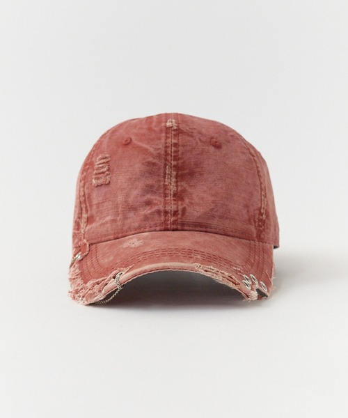 Chick（チック）の「punk-style cap/ヴィンテージライク パンク風デニムキャップ（キャップ・メンズ・ブラック/グレー/イエロー/ベージュ/レッド/キャメル/ブラック系・FREE）」の7枚目の写真