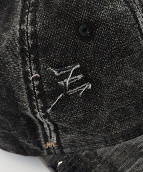 Chick（チック）の「punk-style cap/ヴィンテージライク パンク風デニムキャップ（キャップ・メンズ・ブラック/グレー/イエロー/ベージュ/レッド/キャメル/ブラック系・FREE）」の22枚目の写真