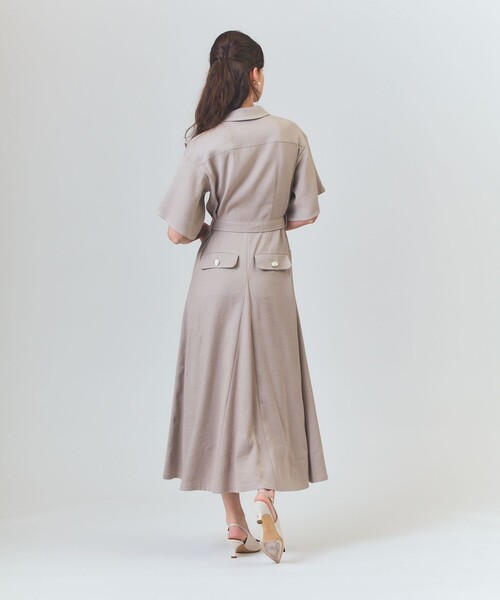 GRACE CLASS(グレースクラス)の「リネンデニムライクワンピース(ワンピース・レディース・ベージュ/ブラック・36/38)」の3枚目の写真