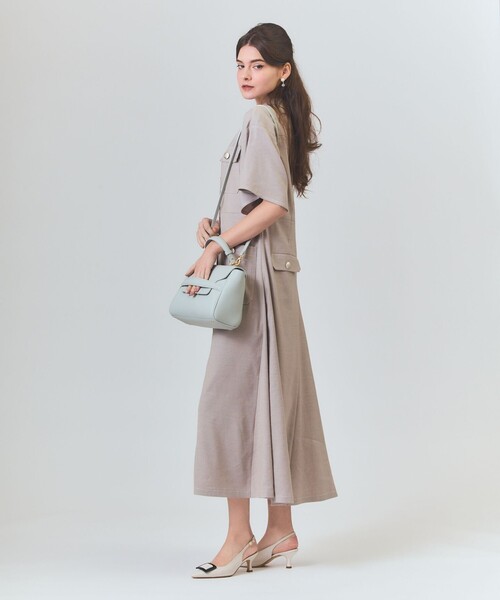 GRACE CLASS(グレースクラス)の「リネンデニムライクワンピース(ワンピース・レディース・ベージュ/ブラック・36/38)」の7枚目の写真