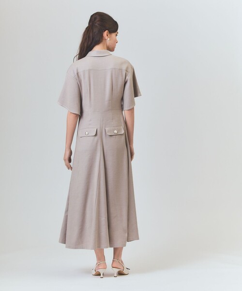 GRACE CLASS(グレースクラス)の「リネンデニムライクワンピース(ワンピース・レディース・ベージュ/ブラック・36/38)」の9枚目の写真