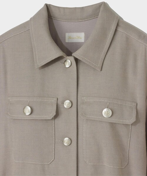 GRACE CLASS(グレースクラス)の「リネンデニムライクワンピース(ワンピース・レディース・ベージュ/ブラック・36/38)」の13枚目の写真