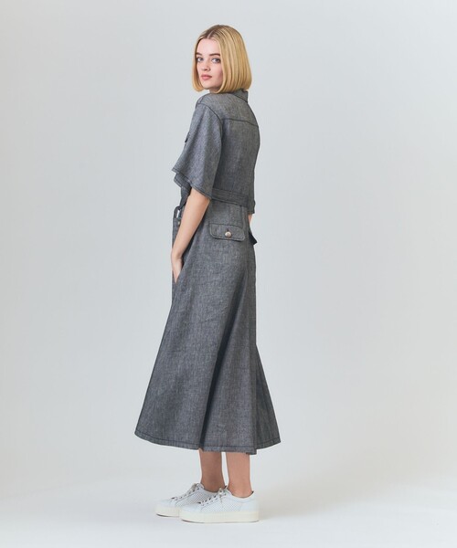 GRACE CLASS(グレースクラス)の「リネンデニムライクワンピース(ワンピース・レディース・ベージュ/ブラック・36/38)」の16枚目の写真