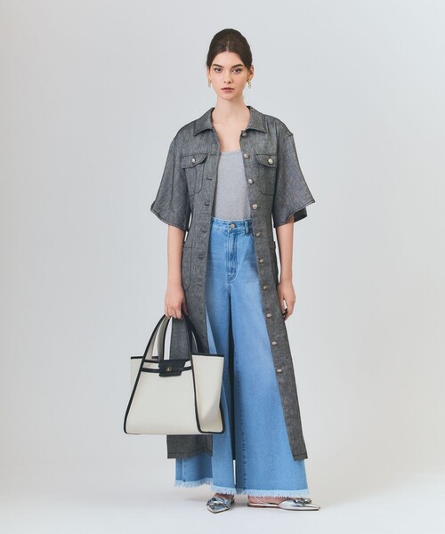 GRACE CLASS(グレースクラス)の「リネンデニムライクワンピース(ワンピース・レディース・ベージュ/ブラック・36/38)」の18枚目の写真