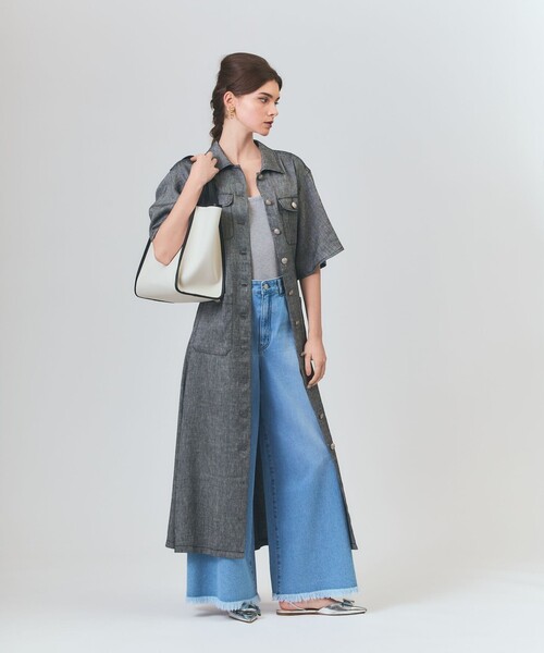 GRACE CLASS(グレースクラス)の「リネンデニムライクワンピース(ワンピース・レディース・ベージュ/ブラック・36/38)」の19枚目の写真