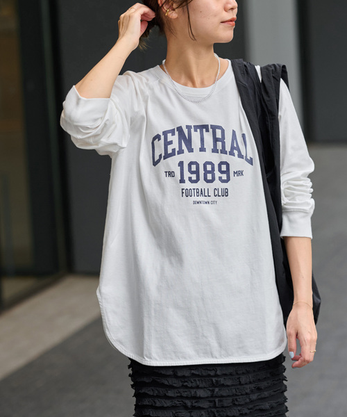 【新品】JOURNAL STANDARD relume ロンT 追加2》ラグランスリーブカレッジロングスリーブTEE（Tシャツ