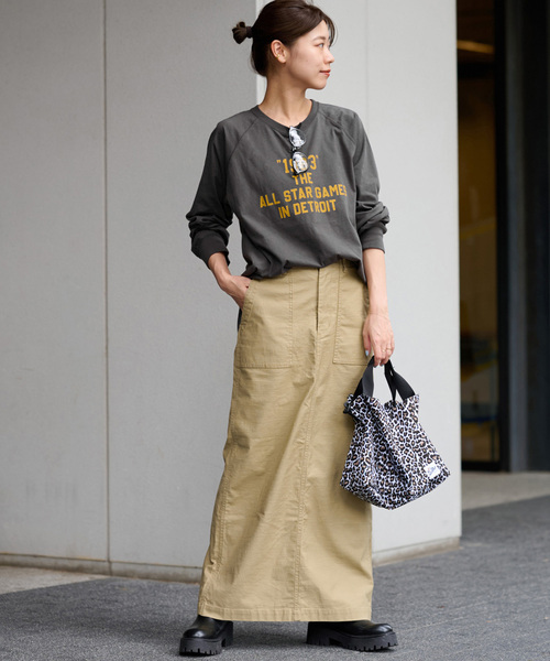 JOURNAL STANDARD relume（ジャーナルスタンダード　レリューム）の「《追加2》ラグランスリーブカレッジロングスリーブTEE（Tシャツ/カットソー・レディース・ブラック系その他/ホワイト/ホワイト系その他・FREE）」の11枚目の写真