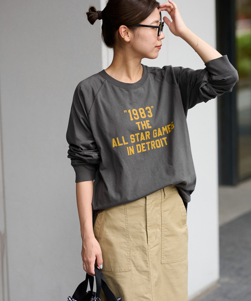 追加2》ラグランスリーブカレッジロングスリーブTEE（Tシャツ