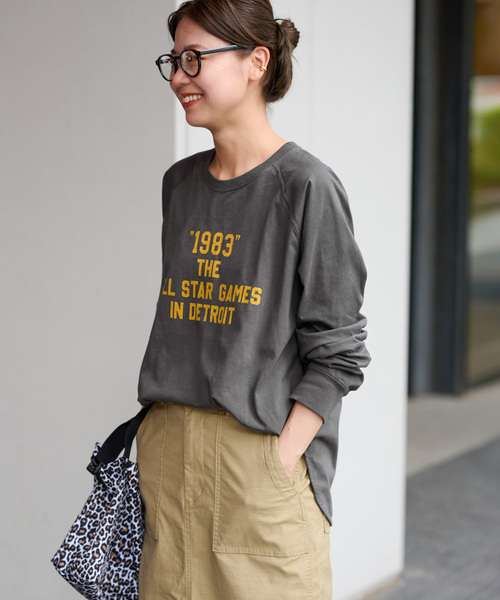 追加2》ラグランスリーブカレッジロングスリーブTEE（Tシャツ