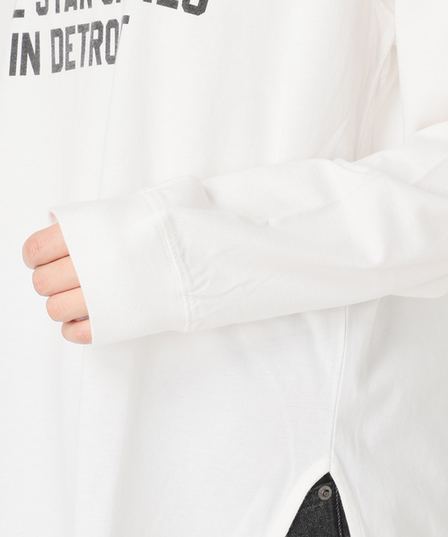 JOURNAL STANDARD relume（ジャーナルスタンダード　レリューム）の「《追加2》ラグランスリーブカレッジロングスリーブTEE（Tシャツ/カットソー・レディース・ブラック系その他/ホワイト/ホワイト系その他・FREE）」の13枚目の写真
