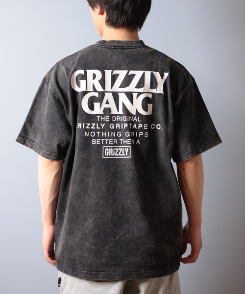 [Murasaki Sports лимитед] GRIZZLY/ поло с коротким рукавом Backprint G25SS1405
