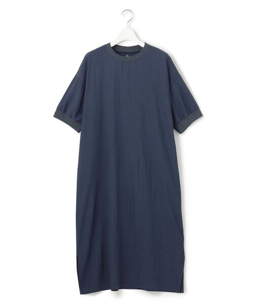 J.PRESS YORK STREET(ジェイプレスヨークストリート)の「【WOMEN】ワッシャーニットコンビ ワンピース(ワンピース・レディース・ダークグリーン系/イエロー系/ネイビー系/ダルブルー系・F)」の3枚目の写真